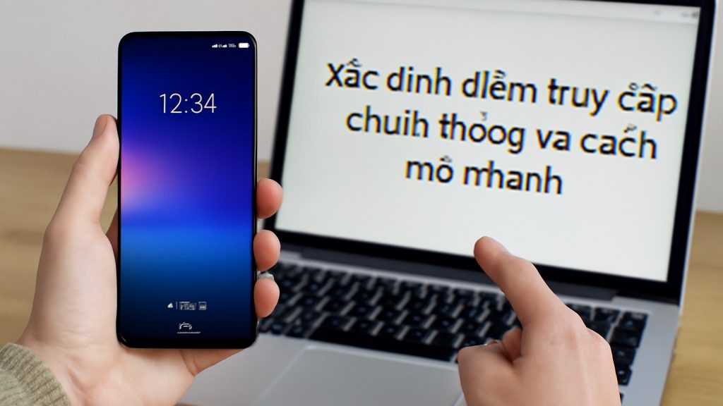 Minh họa: 1) Xác định điểm truy cập chính thống và cách mở nhanh